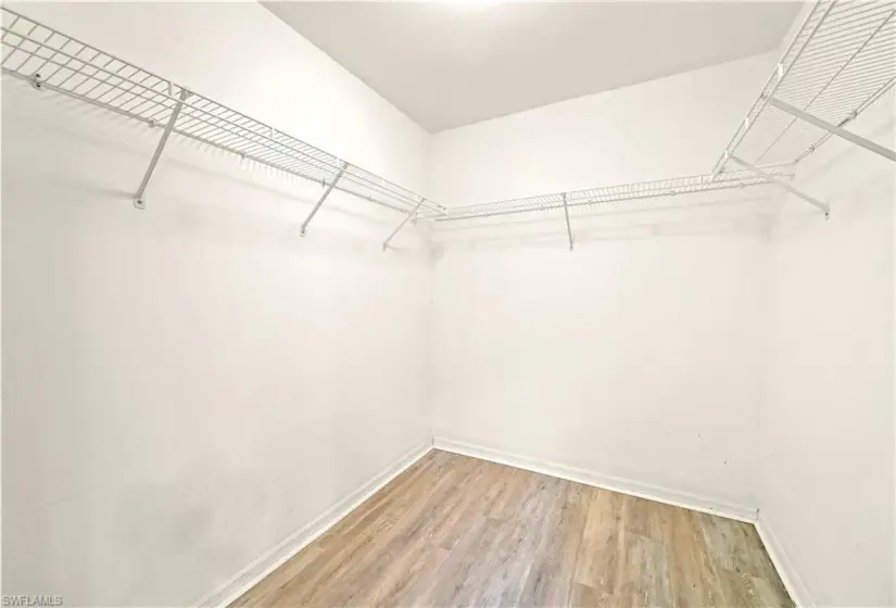 Large walk in master closet