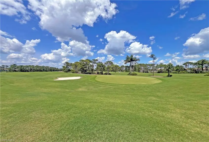 View of the golf course from lanai